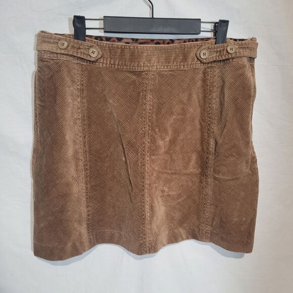 Women's Charter Club Brown Corduroy Mini Skirt‎ Size 14 - Picture 1 of 4